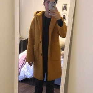 yellow fuzzy coat